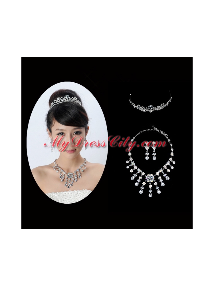 Beautiful Alloy With Rhinestone Ladies Jewelry Sets