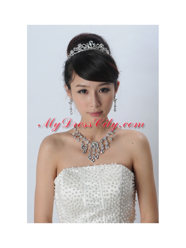 Beautiful Alloy With Rhinestone Ladies Jewelry Sets