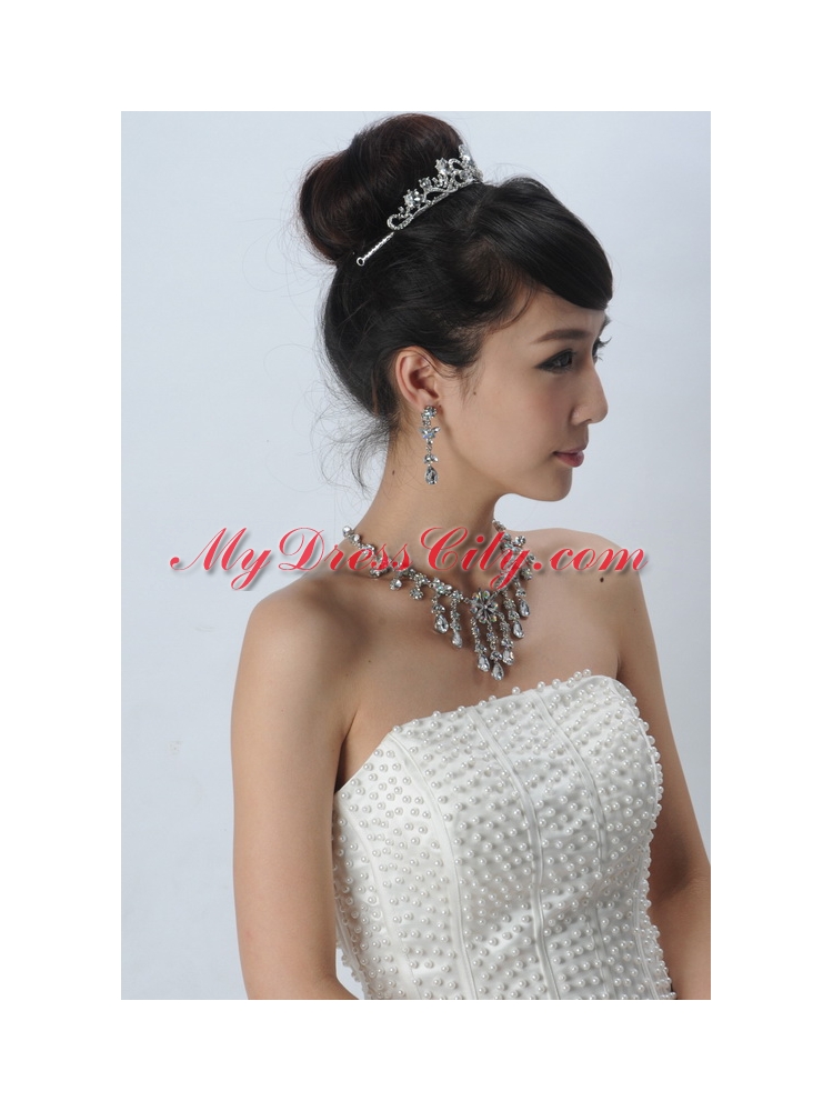 Beautiful Alloy With Rhinestone Ladies Jewelry Sets