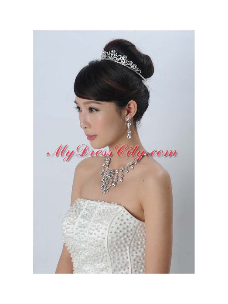 Beautiful Alloy With Rhinestone Ladies Jewelry Sets