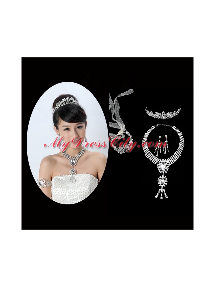 Elegant Alloy With Rhinestone Ladies Jewelry Sets