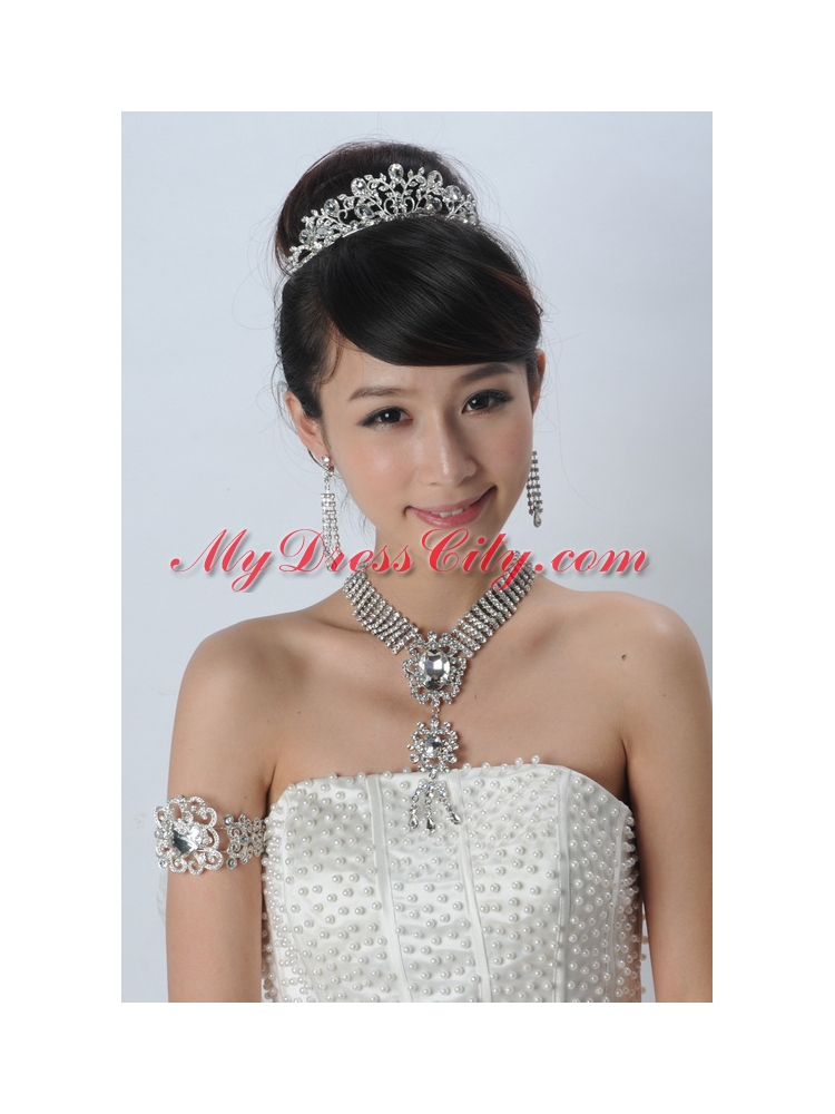 Elegant Alloy With Rhinestone Ladies Jewelry Sets