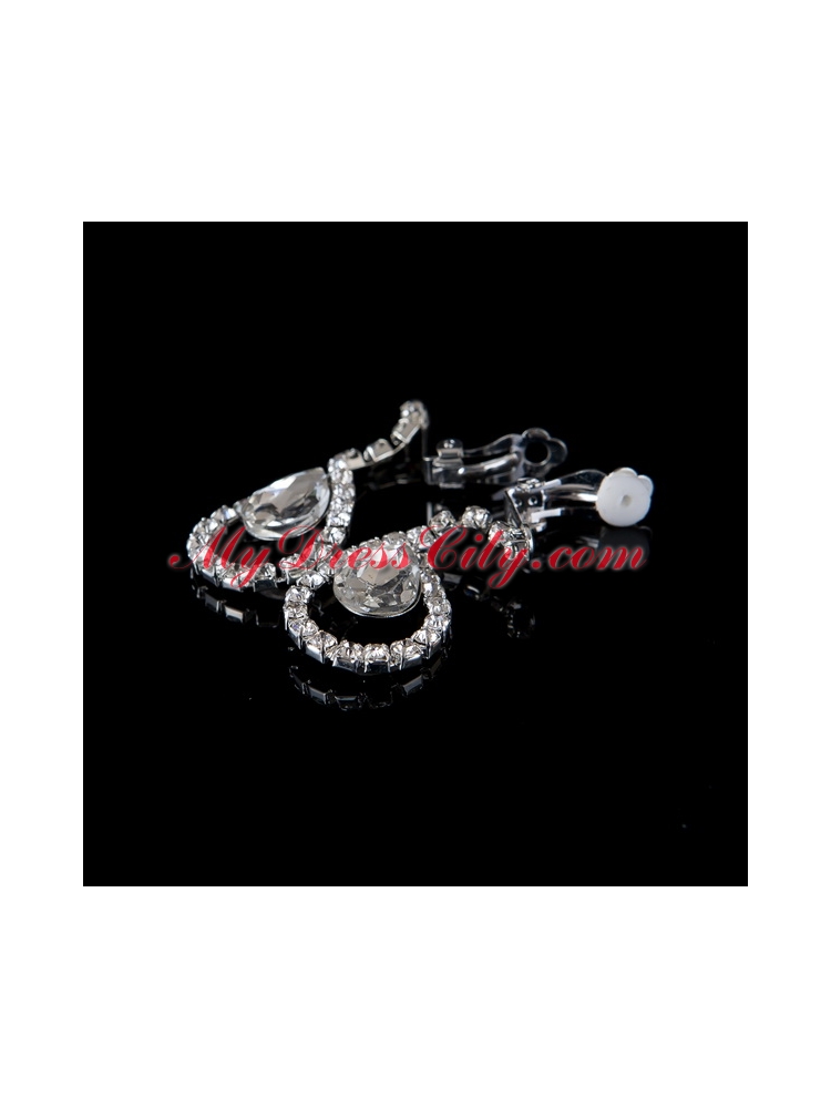 Luxurious Alloy With Rhinestone Crystal Ladies Jewelry Sets