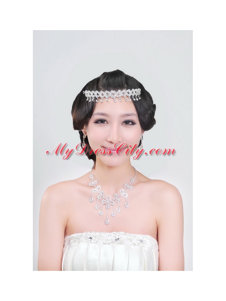 Magnificent Alloy With Rhinestone Ladies  Jewelry Sets