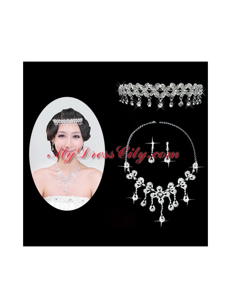 Magnificent Alloy With Rhinestone Ladies  Jewelry Sets