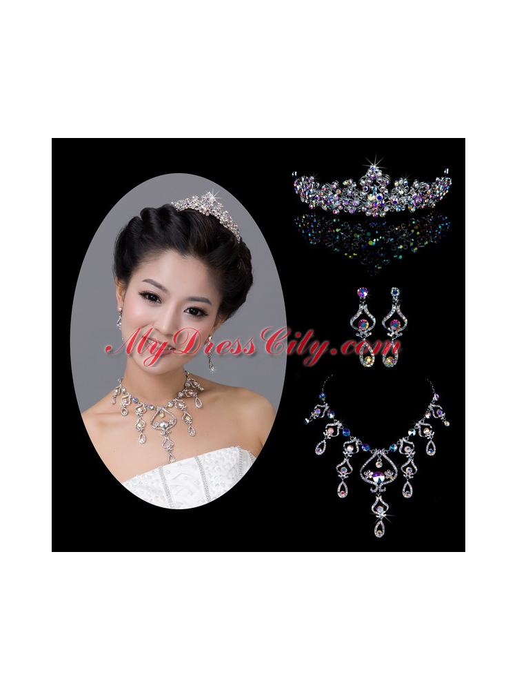 Multi-colored Alloy With Rhinestone Ladies Jewelry Sets