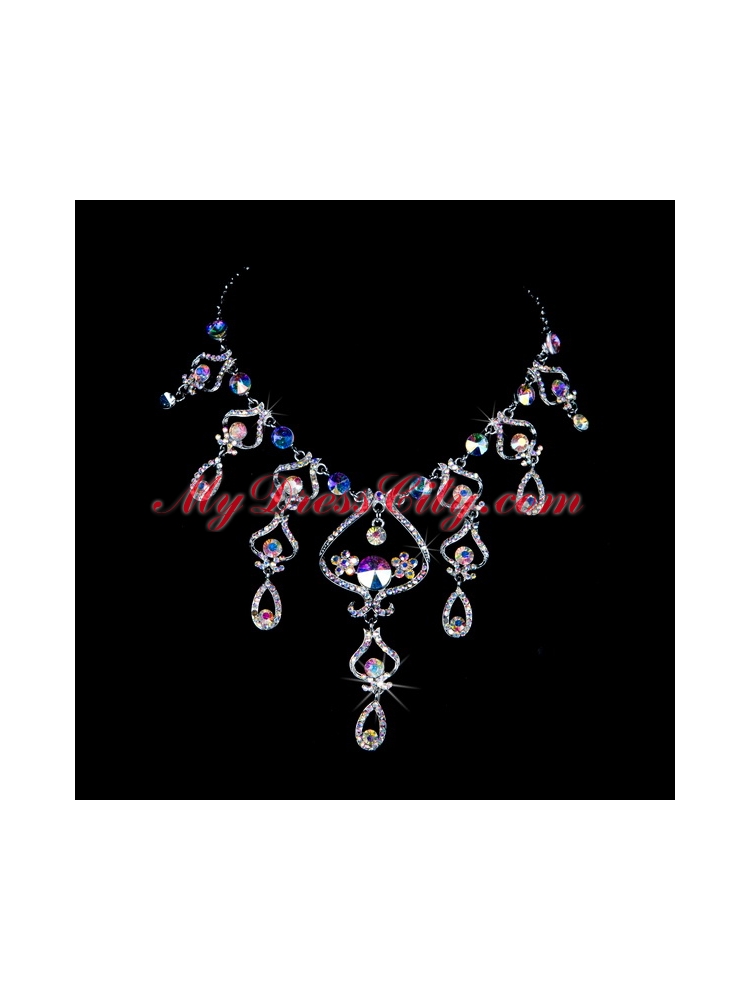 Multi-colored Alloy With Rhinestone Ladies Jewelry Sets