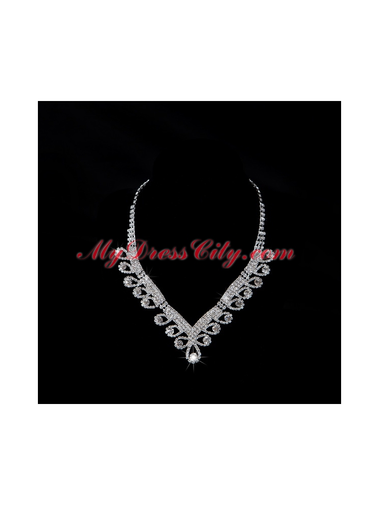 Shining Alloy With Rhinestone Ladies Jewelry Sets