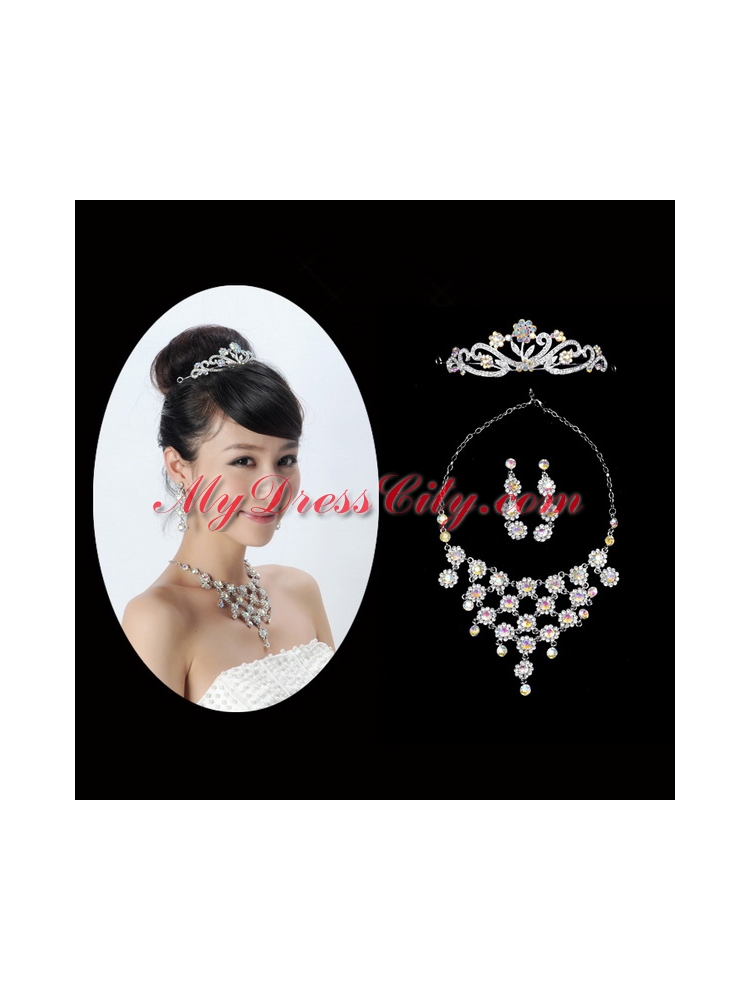 Unique Alloy With Rhinestone Ladies Jewelry Sets