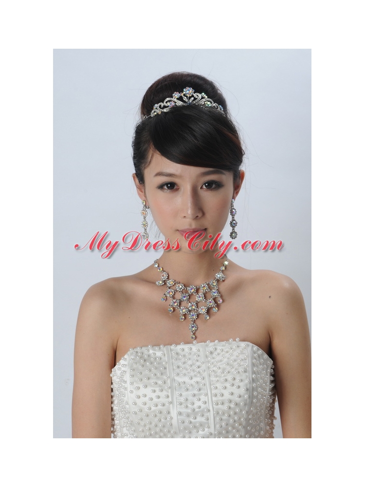 Unique Alloy With Rhinestone Ladies Jewelry Sets