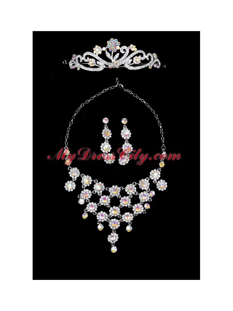 Unique Alloy With Rhinestone Ladies Jewelry Sets