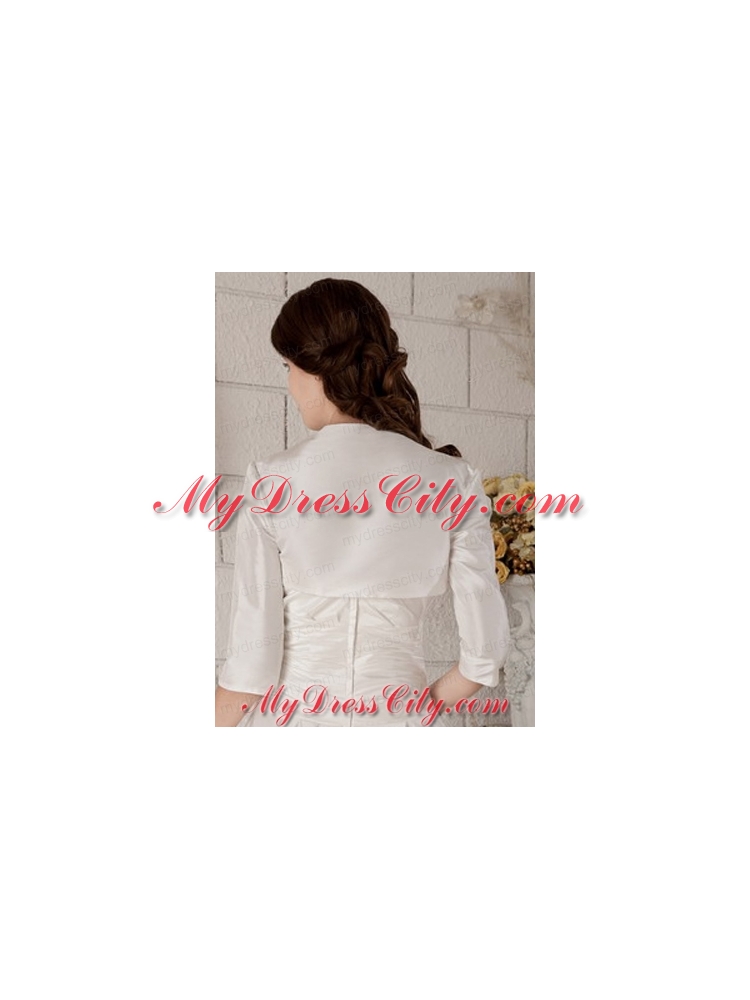 Beautiful Hand Made Flowers Jacket in White