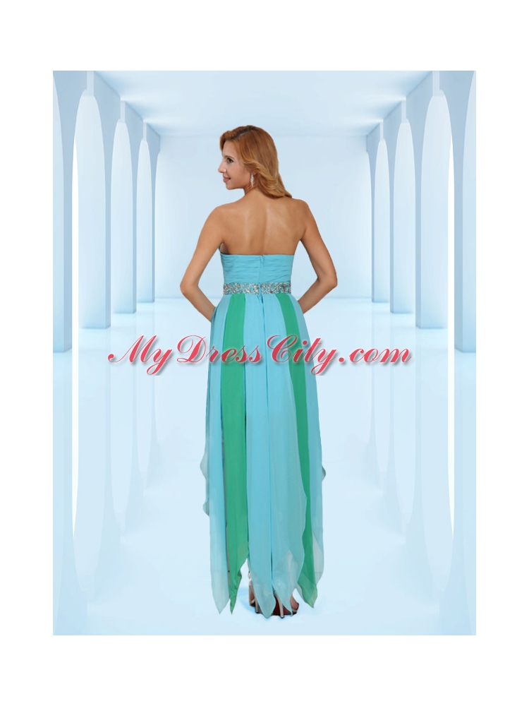 Cool Empire Beading Sweetheart Chiffon Asymmetrical Prom Dress