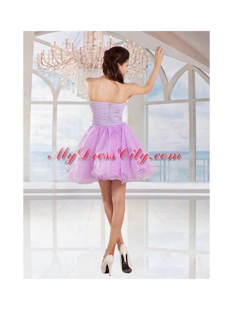 Cute Lilac Princess Sweetheart Beading Prom Dress with Sash