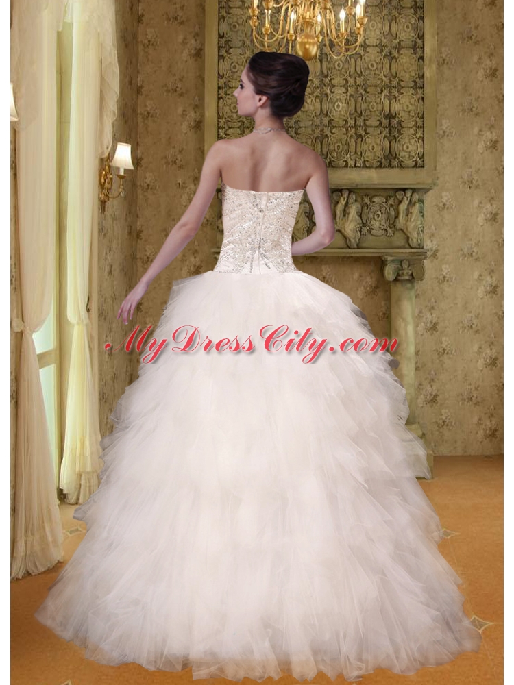 Luxuroous Sweetheart A Line Wedding Dress For 2014