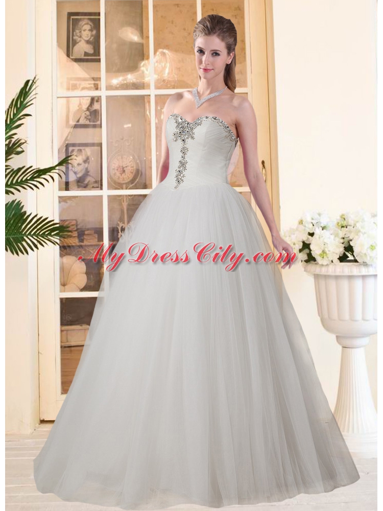 Pretty Sweetheart A Line Wedding Dresses with Beading