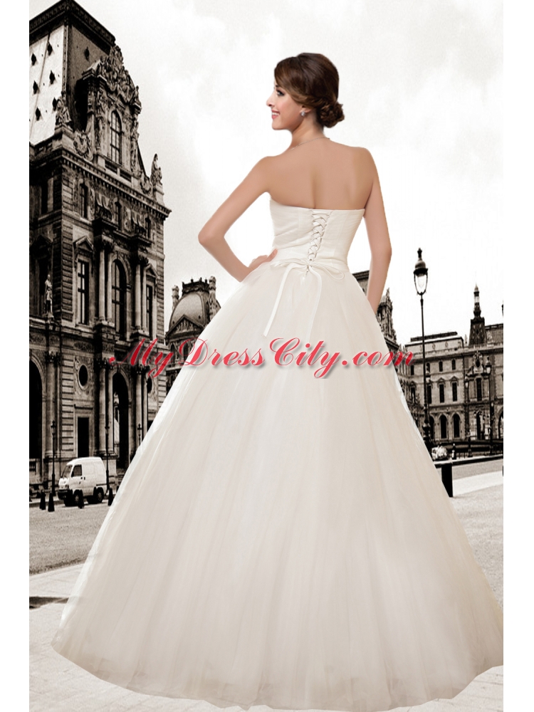 Ball Gown Strapless Hot Sale 2015 Wedding Dresses with Appliques