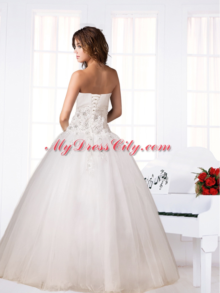 Elegant Ball Gown Sweetheart Wedding Dresses with Beading