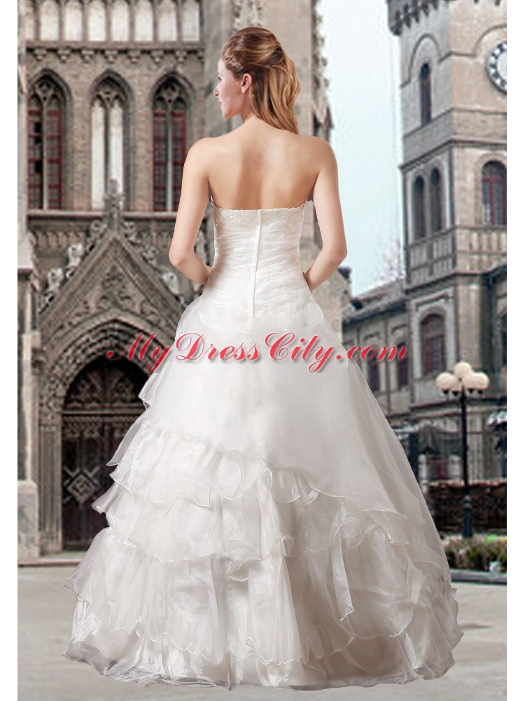 Fashionable A Line Strapless Wedding Dress for 2015