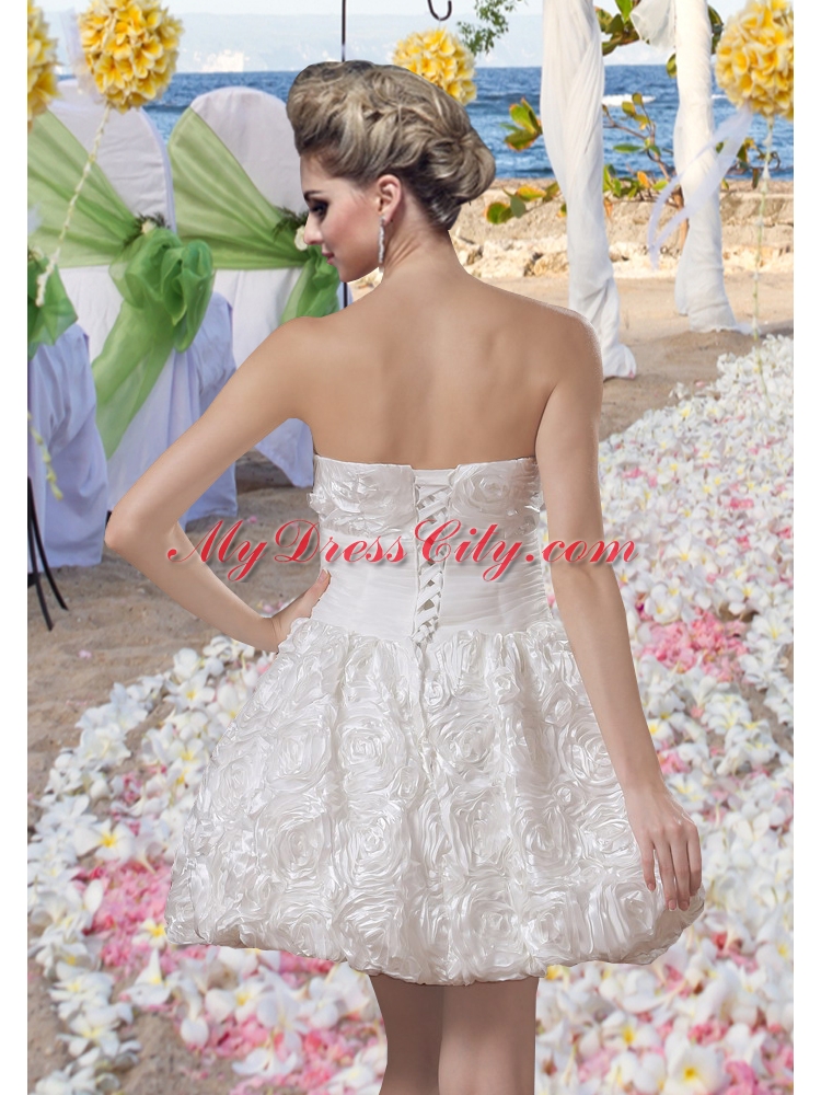 Pretty Princess Mini Length Beautiful Wedding Dress for Beach