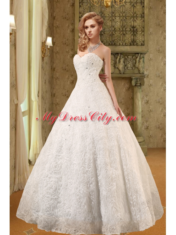 New Style Sweetheart A Line Floor Length Wedding Dress