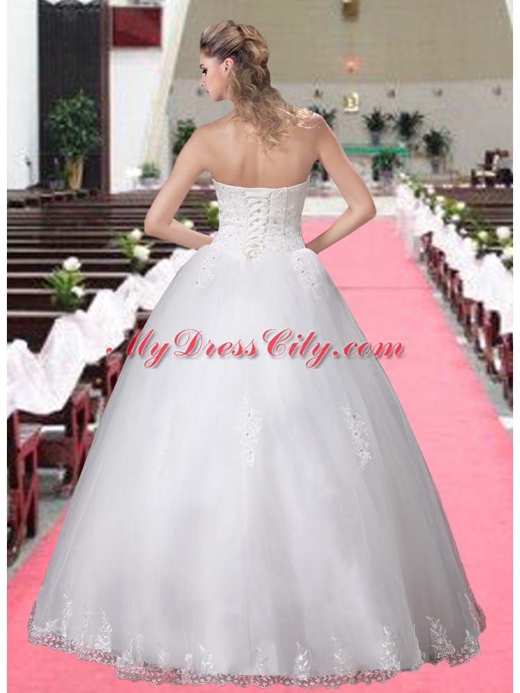 Fashionable Halter Ball Gown Appliques Wedding Dresses with Beading