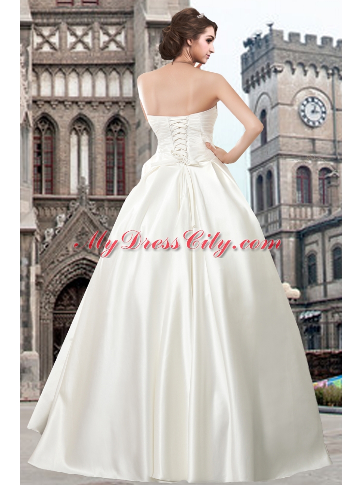 Beautiful Sweetheart Princess Floor Length Wedding Dress for 2014