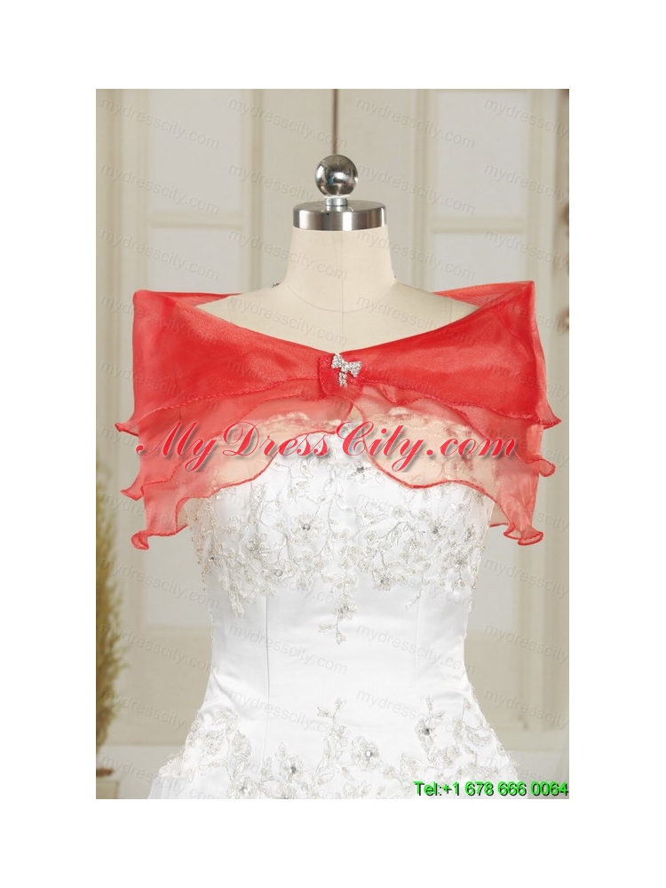 Sweetheart Pretty Red Quinceanera Dresses With  Beading and Ruffles for 2015