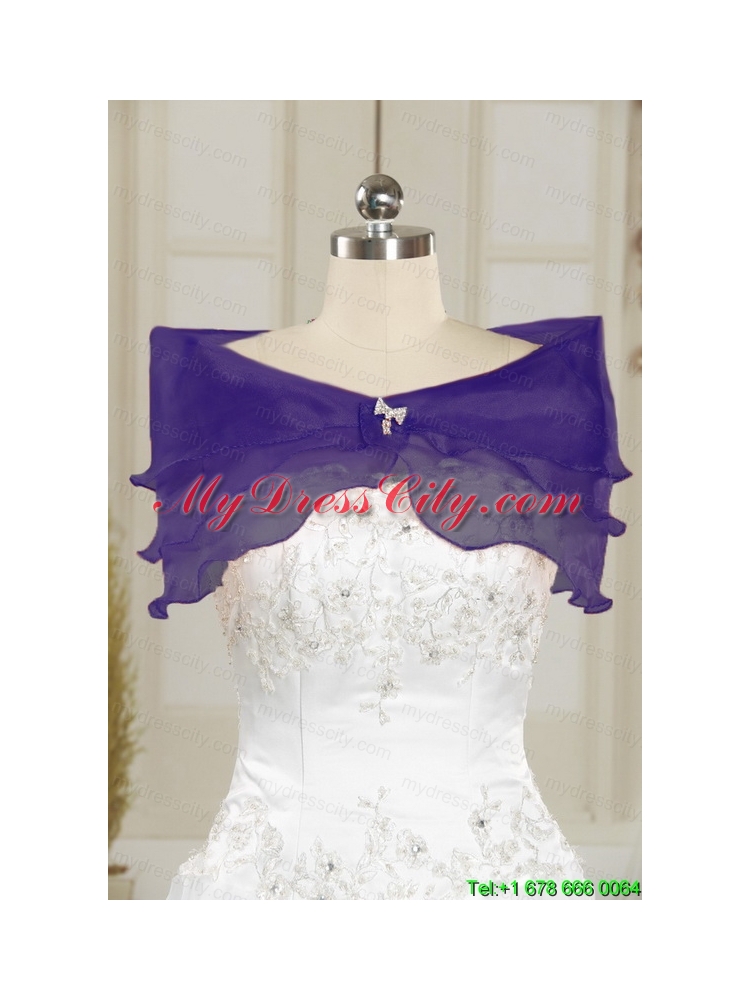 2015 Exquisite Sweetheart Purple Quinceanera Dresses with Appliques