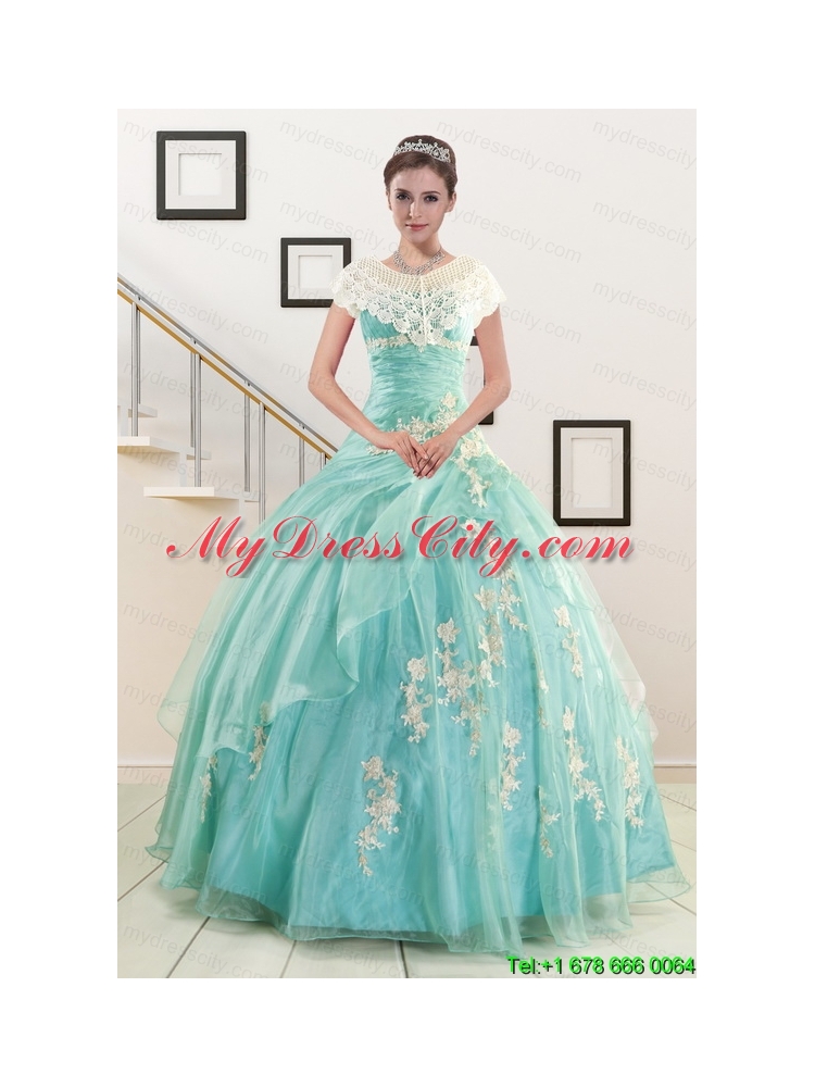 Ball Gown Sweetheart Cheap Quinceanera Dresses with Appliques