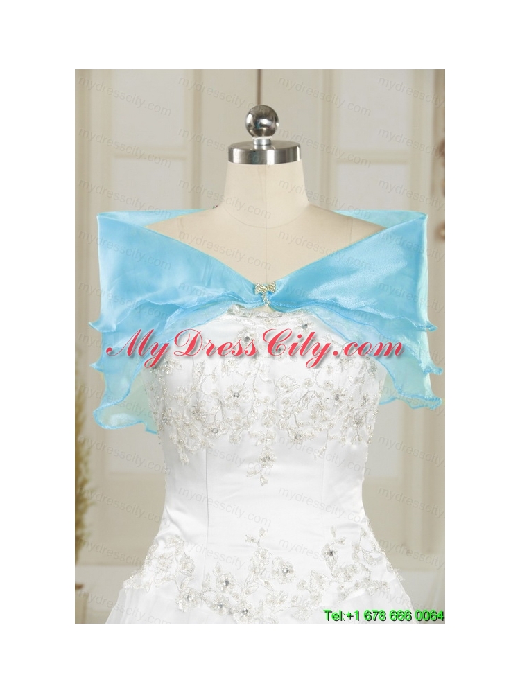 2015 Beautiful Sweetheart Ball Gown Quinceanera Dress in Baby Blue