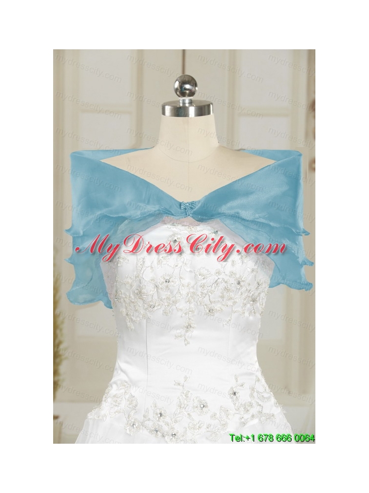 2015 Pretty Sweetheart Aqua Blue Quinceanea Dresses with Beading