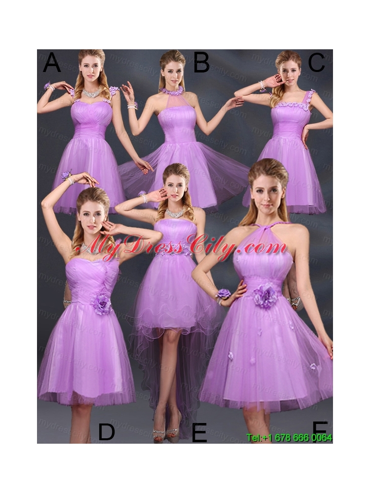 Elegant A Line Straps Lilac Prom Dresses with Appliques