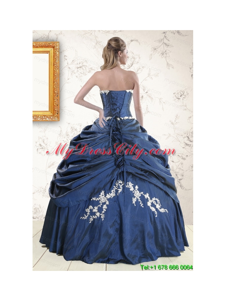 Gorgeous Sweetheart Ball Gown Quinceanera Dresses in Navy Blue