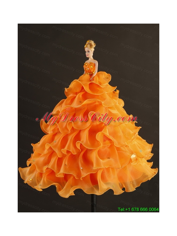 Latest Appliques Quinceanera Dress in Light Yellow For 2015