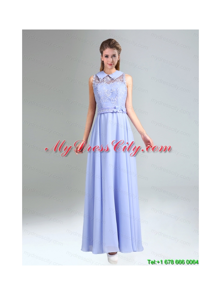 2015 Empire Lace Up Prom Dress Belt and Lace