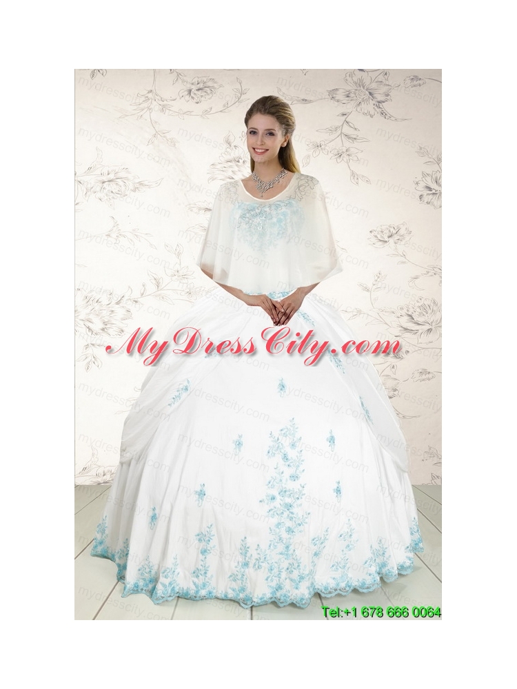 Appliques Strapless Lovely Quinceanera Dresses for 2015