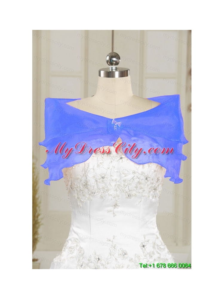 Luxurious Royal Blue Sweet 15 Dresses with Appliques and Beading for 2015