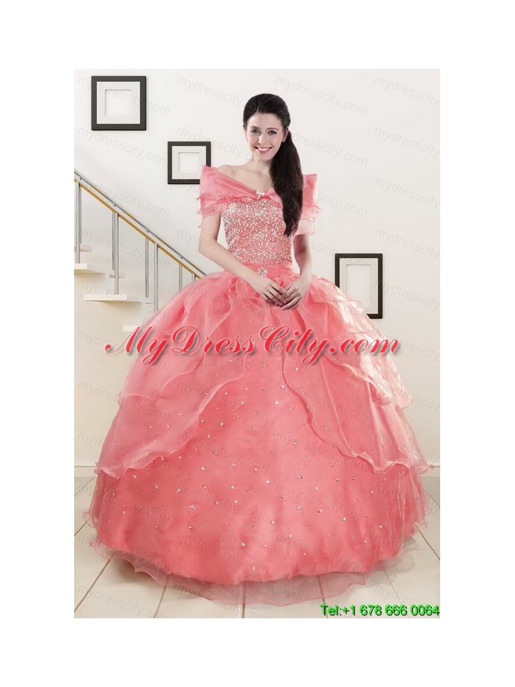 Pretty Beaded Ball Gown Sweetheart Quinceanera Dresses