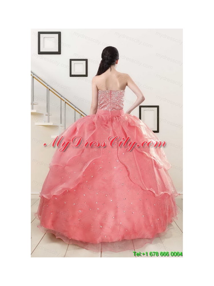 Pretty Beaded Ball Gown Sweetheart Quinceanera Dresses