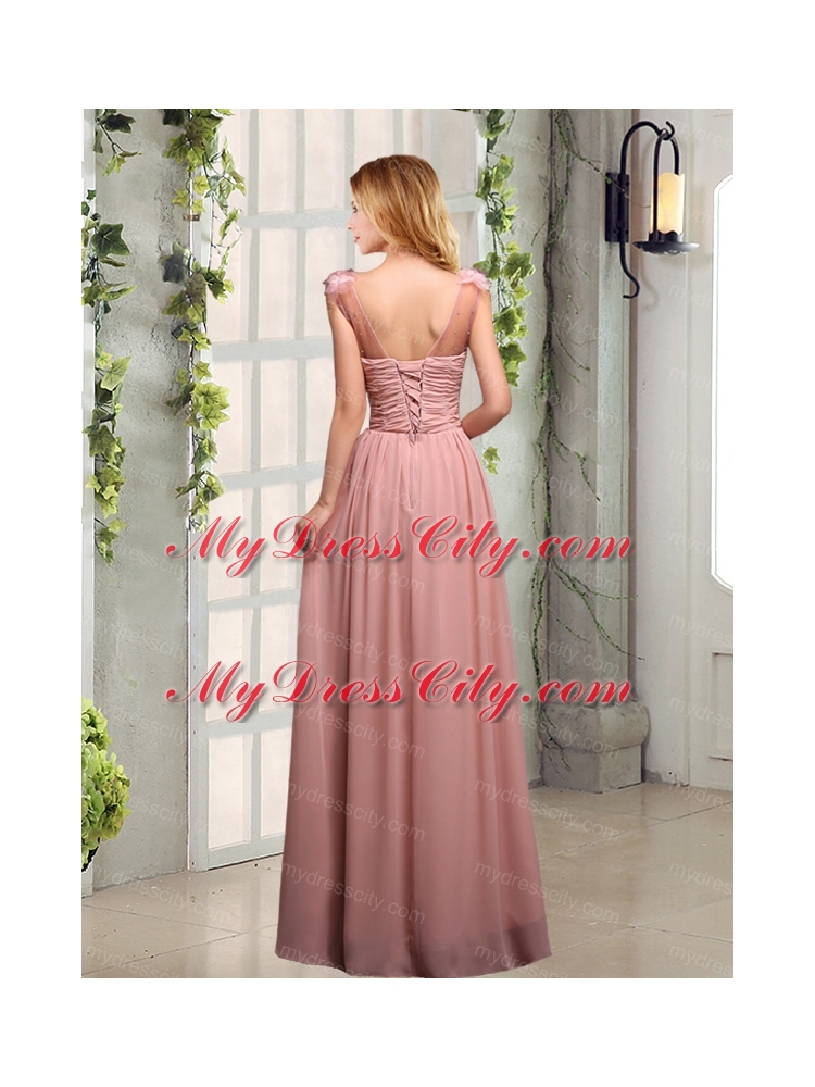 Scoop Empire Ruching 2015 Decent Bridesmaid Dresses