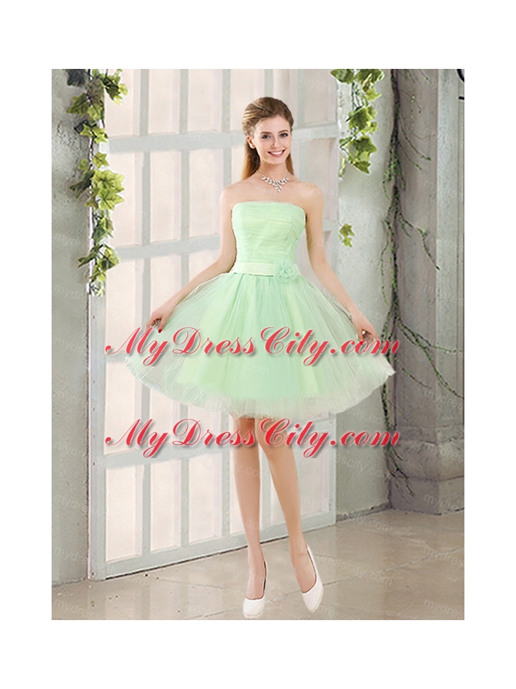 The Most Popular Strapless A Line Bridesmaid Dress with Lace Up