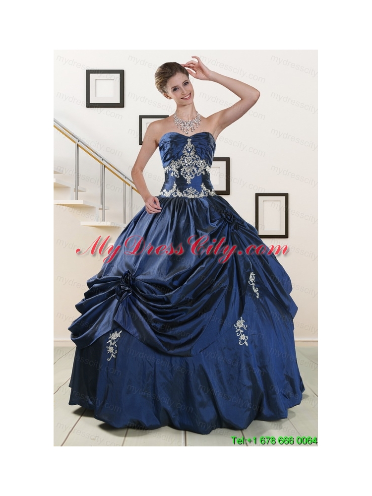 Trendy Sweetheart Quinceanera Gowns with Appliques