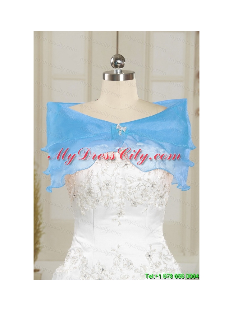 2015 Remarkable Beading Quinceanera Dresses in Baby Blue