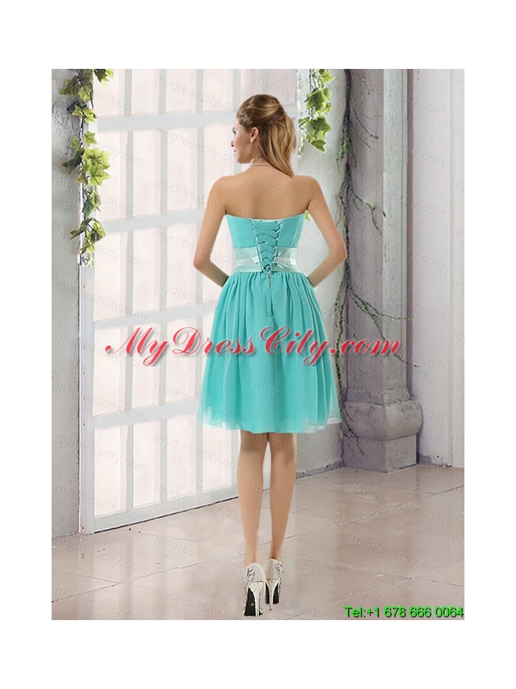 Perfect Belt Ruching Sweetheart A Line Mothr of The Bride Dress   for 2015