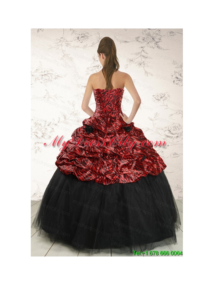 2015 Exclusive Ball Gown Leopard Quinceanera Dresses in Multi-color