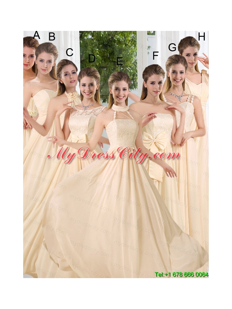 2015 Modest V Neck Empire Ruching Mothr of The Bride  Dress