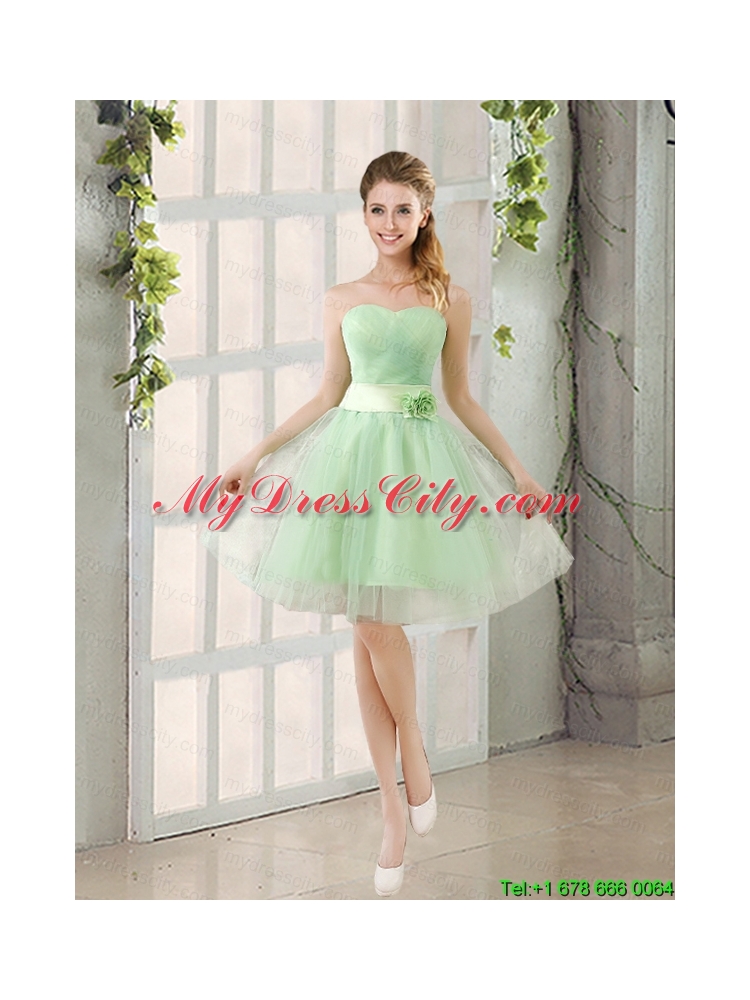 A Line Sweetheart Lace Up Mothr of The Bride  Dress in Apple   Green