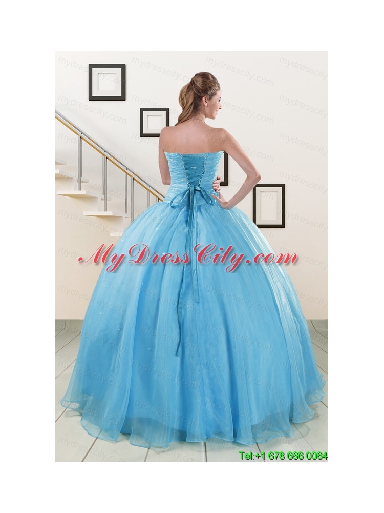 Cheap Strapless Quinceanera Dresses with Appliques