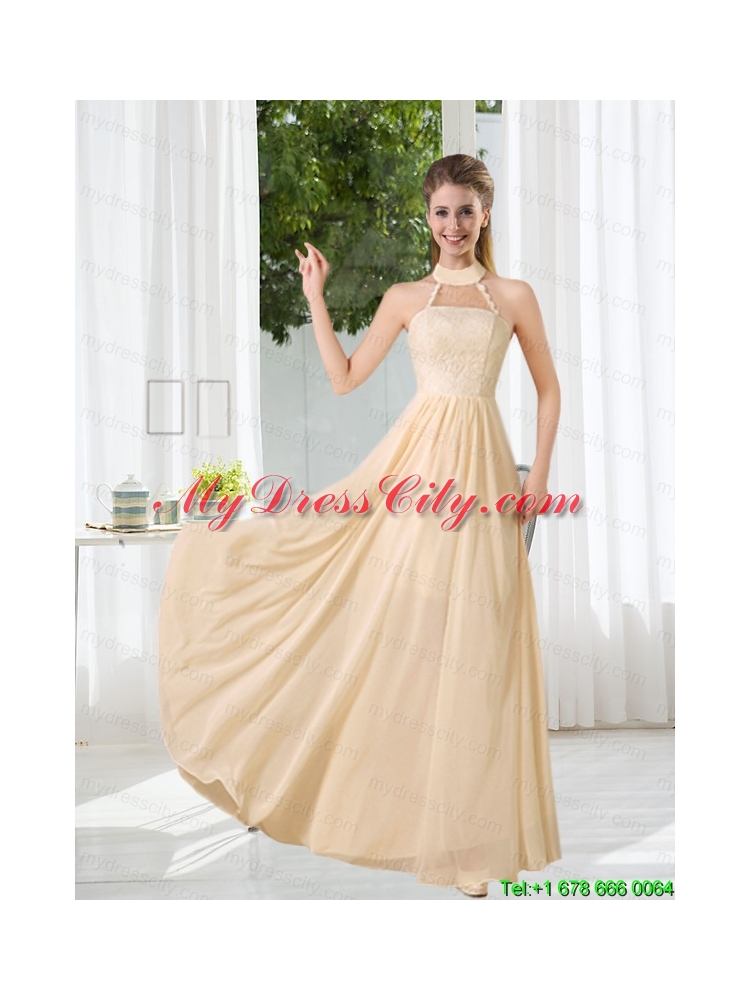 Halter Empire 2015 Classical Mothr of The Bride  Dress with Lace